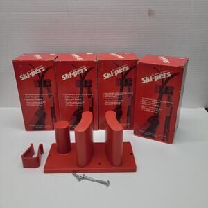 Lot Of 4 New Ski-pers Ski Storage System Sun Products Holds Skis Poles in Garage
